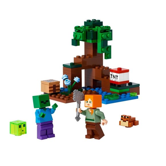 NEW LEGO MINECRAFT SWAMP ADVENTURE 21240  Zombie Alex Frog Slime Building Set - Picture 9 of 10